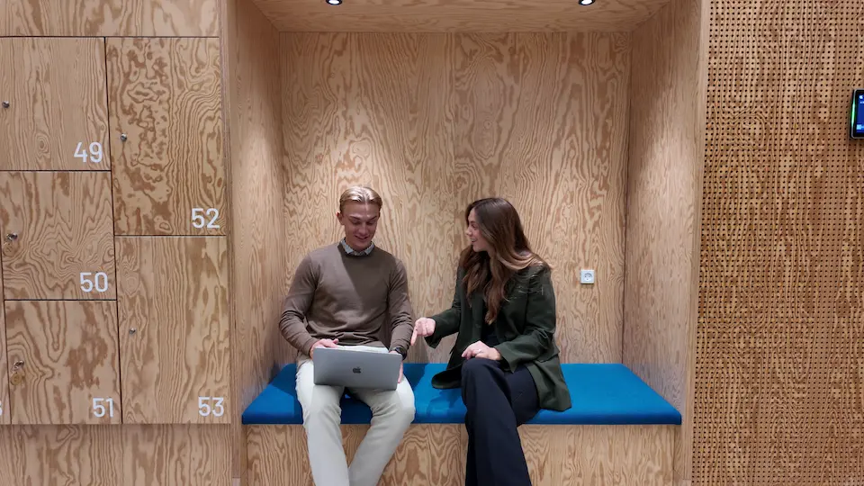 Two females working on labtop pcs
